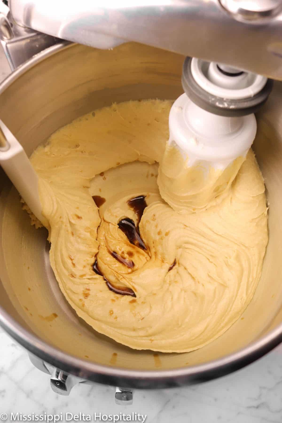 vanilla added to honey cake batter