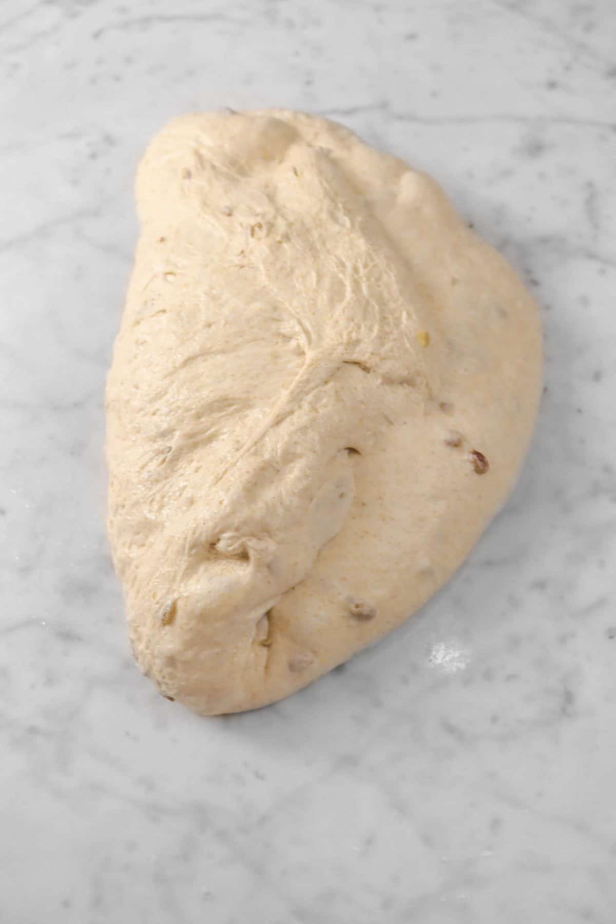dough folded over in half