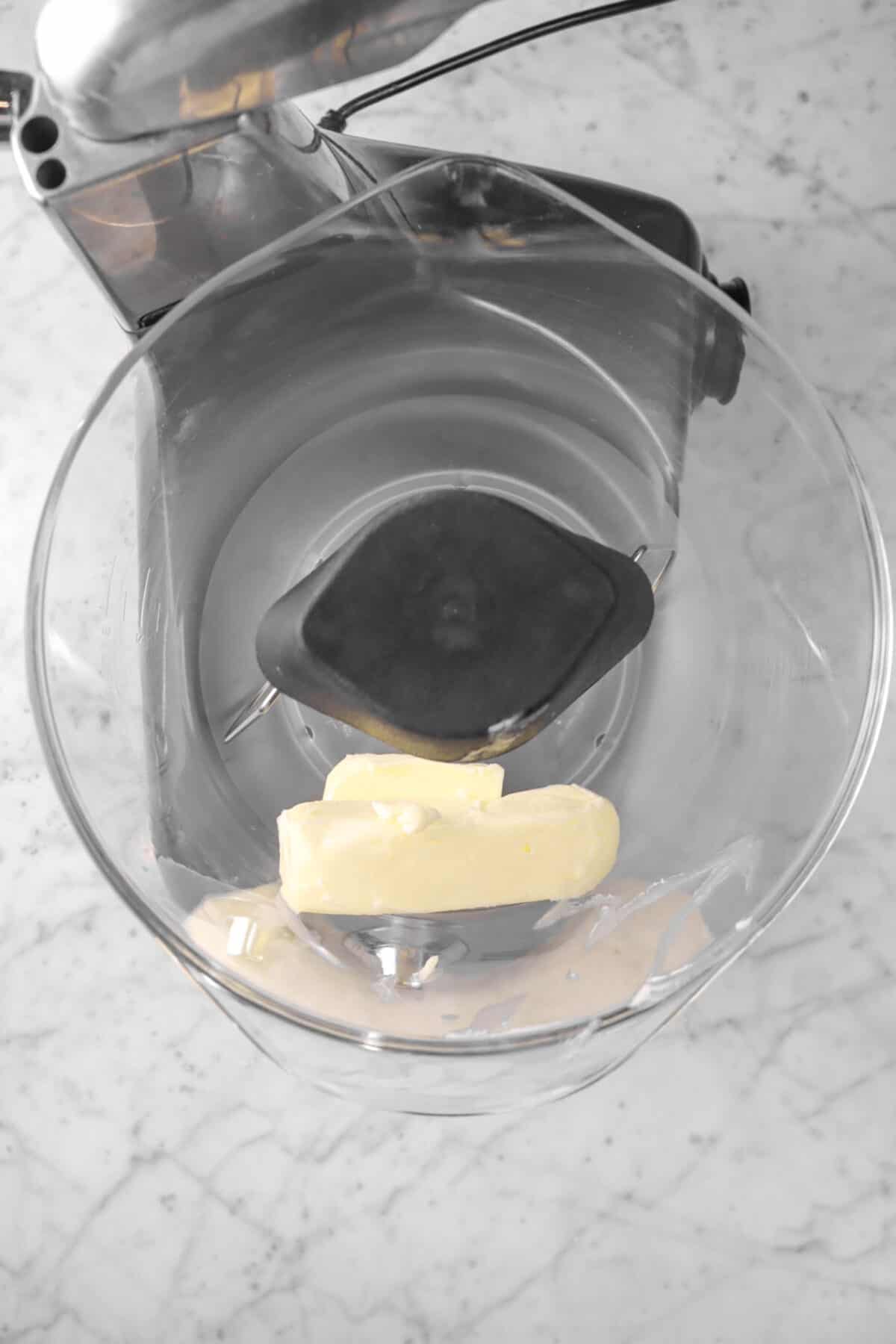 butter in a mixer
