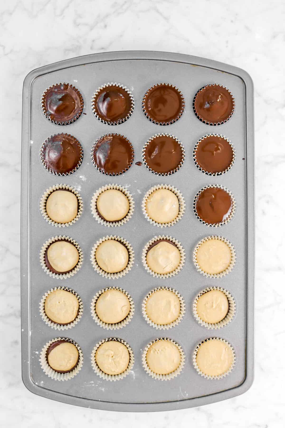 chocolate covering nine peanut butter cups