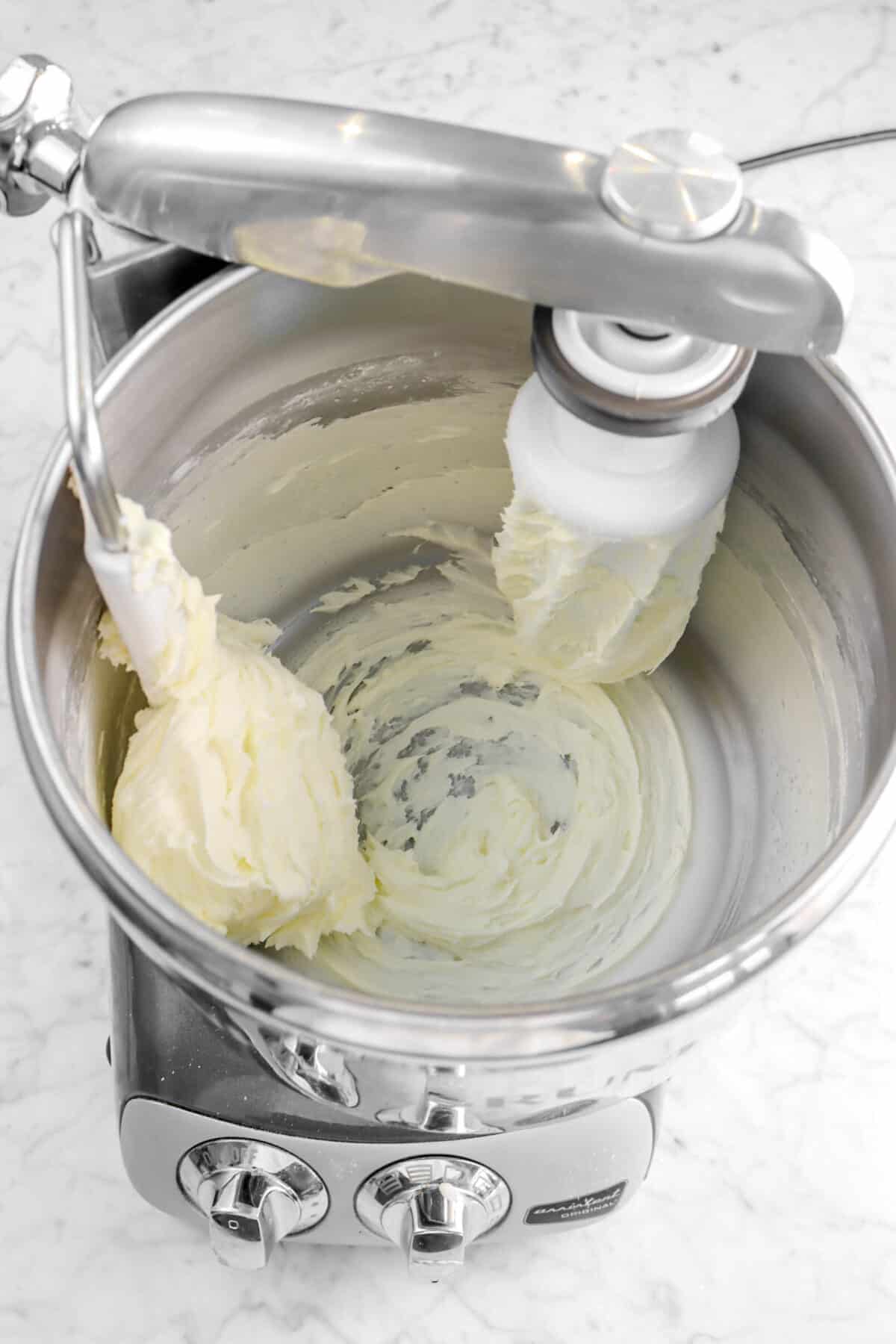 powdered sugar stirred into butter