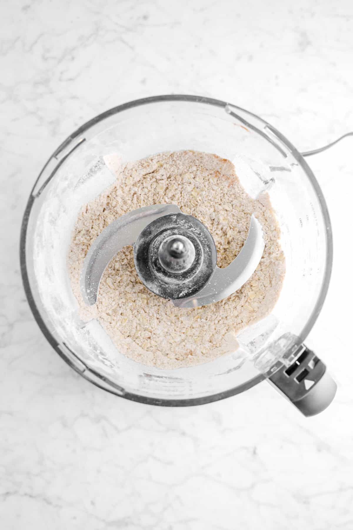 dry ingredients blended together in a food processor