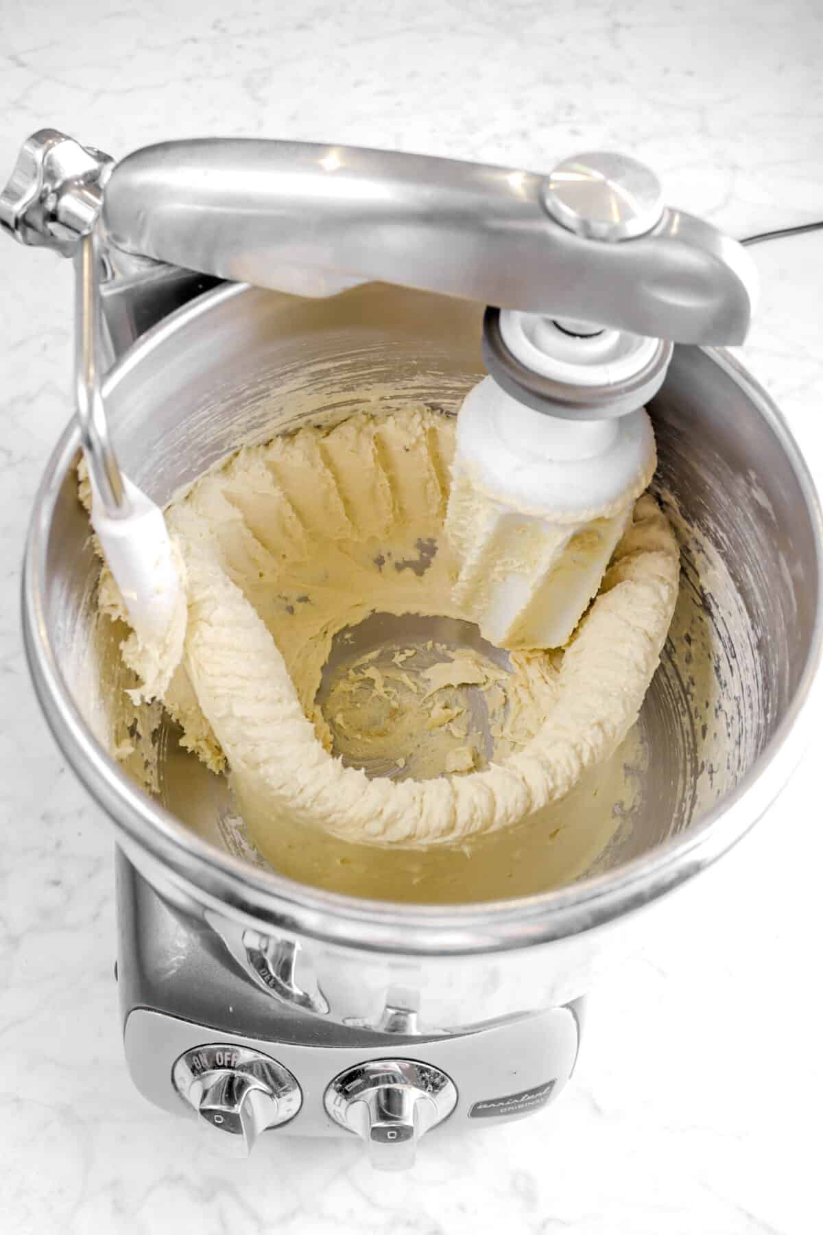 vanilla stirred into butter mixture
