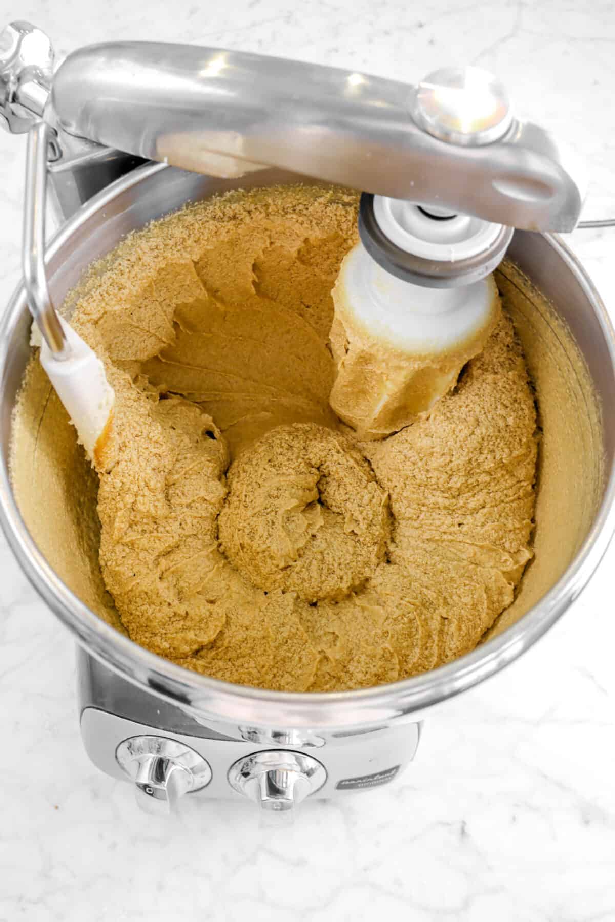 molasses stirred into butter mixture