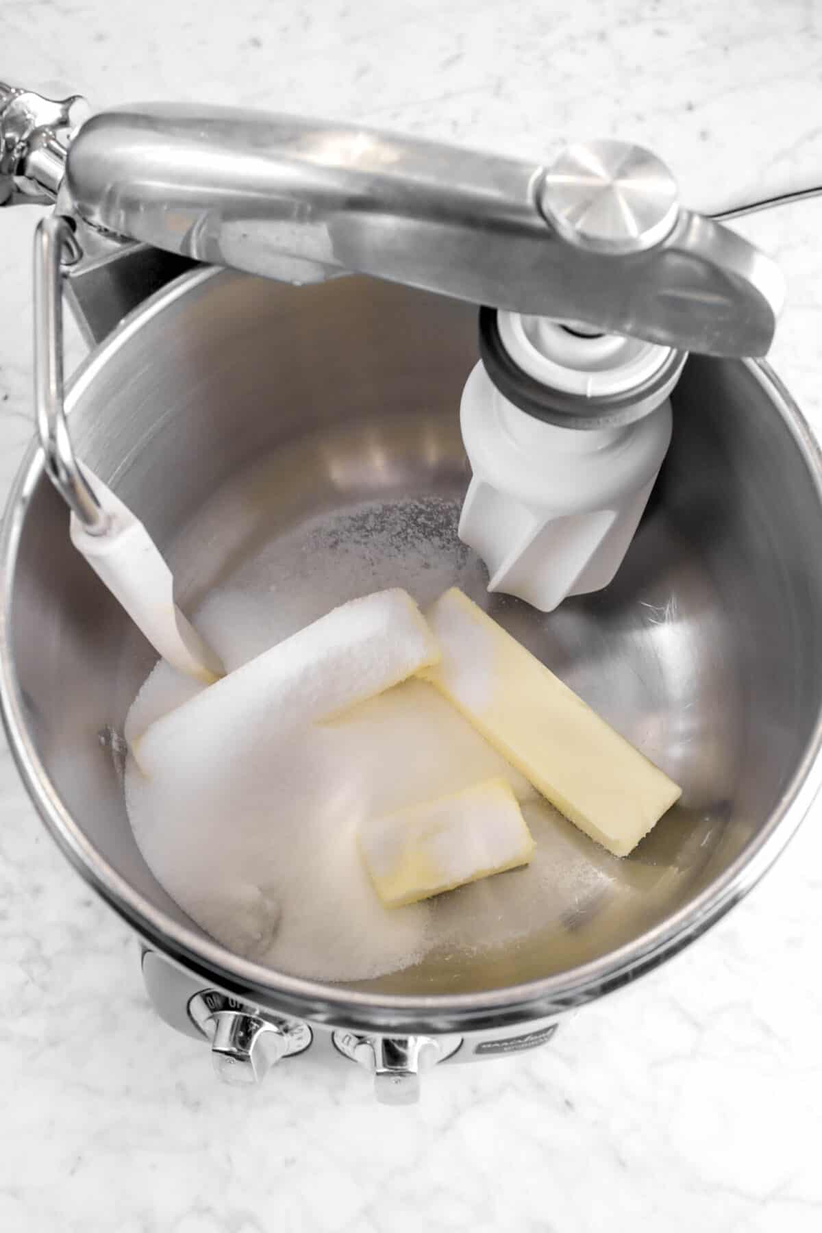 butter and sugar in mixture