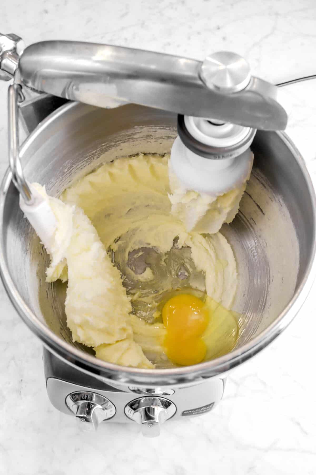 egg in butter mixture