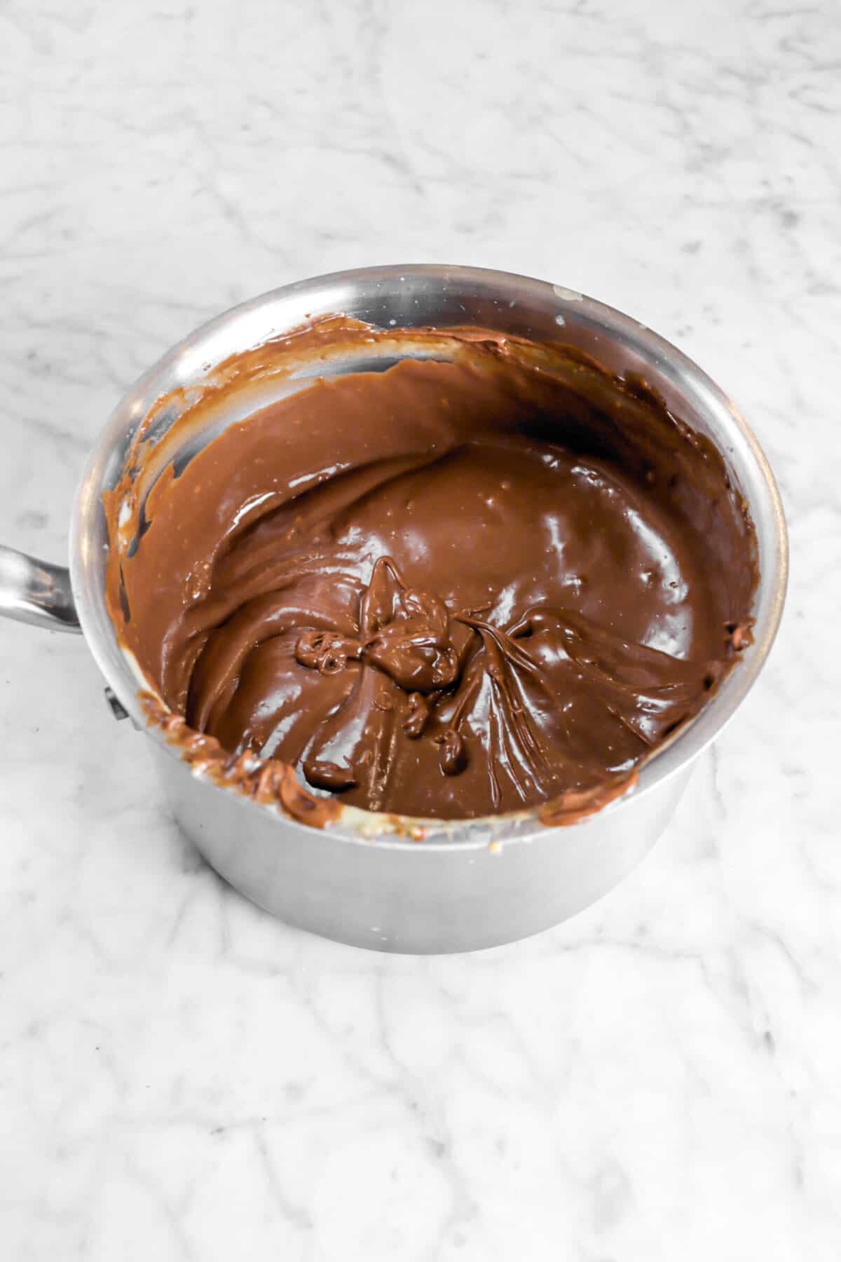 chocolate custard in small pot