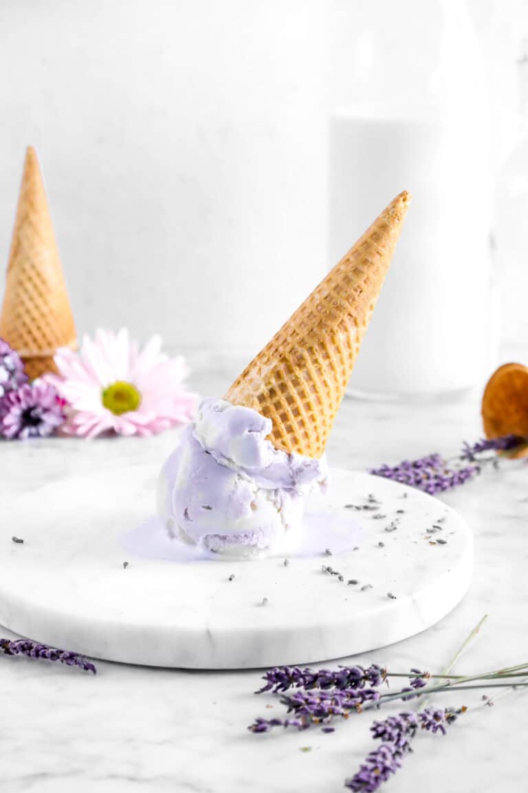 Homemade Lavender Ice Cream