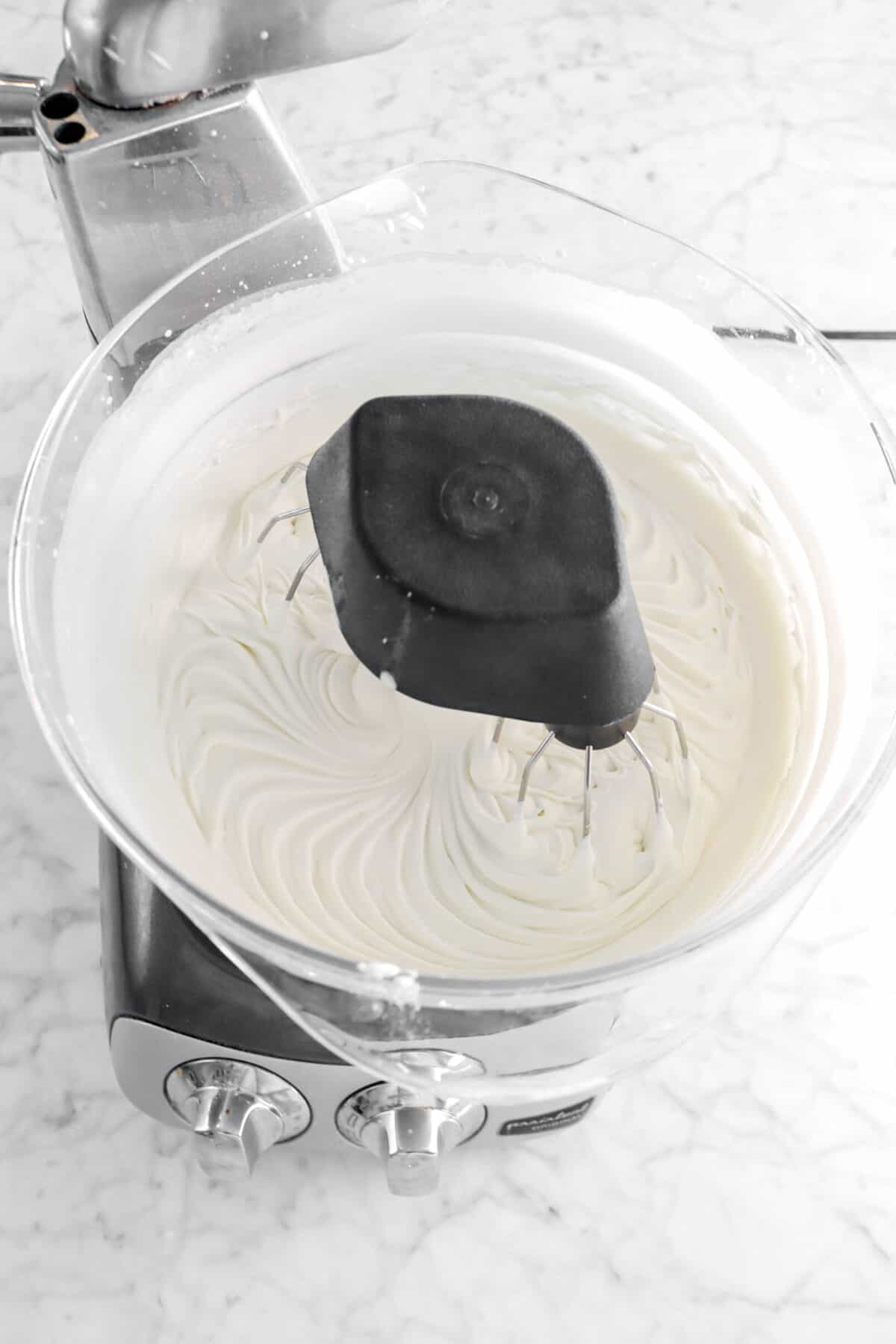 chantilly cream in mixer