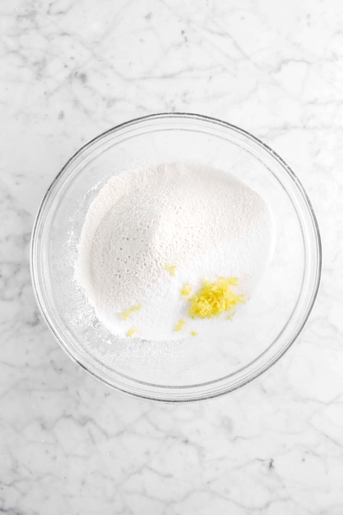 lemon zest added to dry ingredients