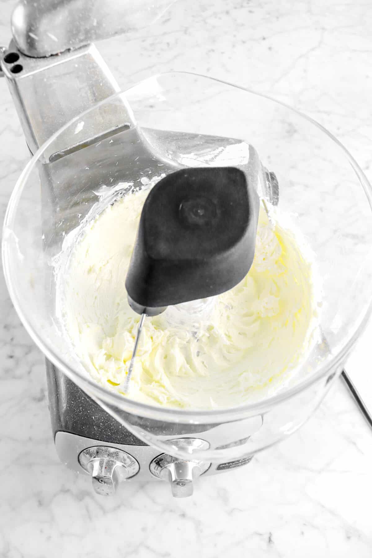 butter creamed in a mixer
