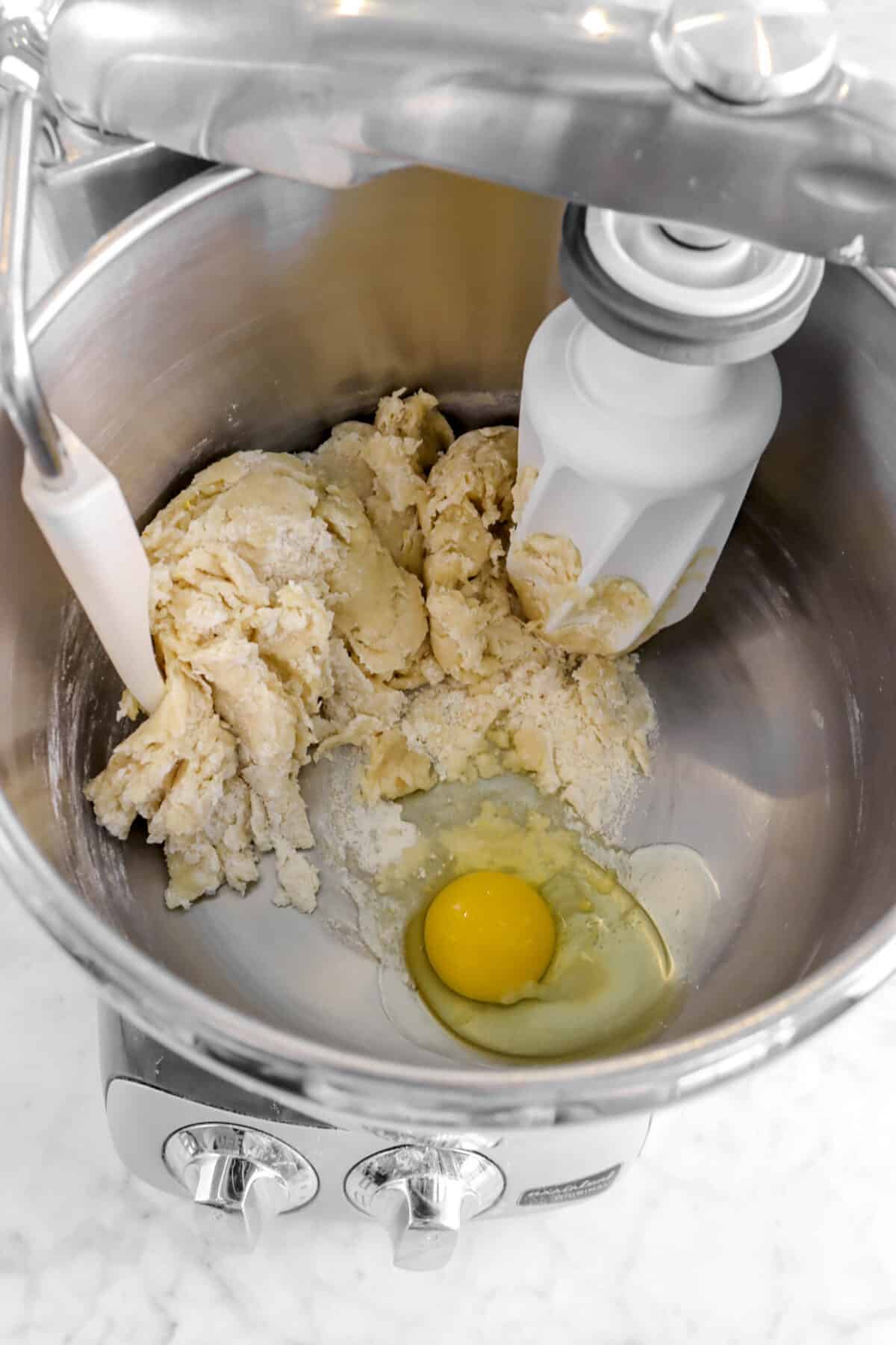 egg added to dough