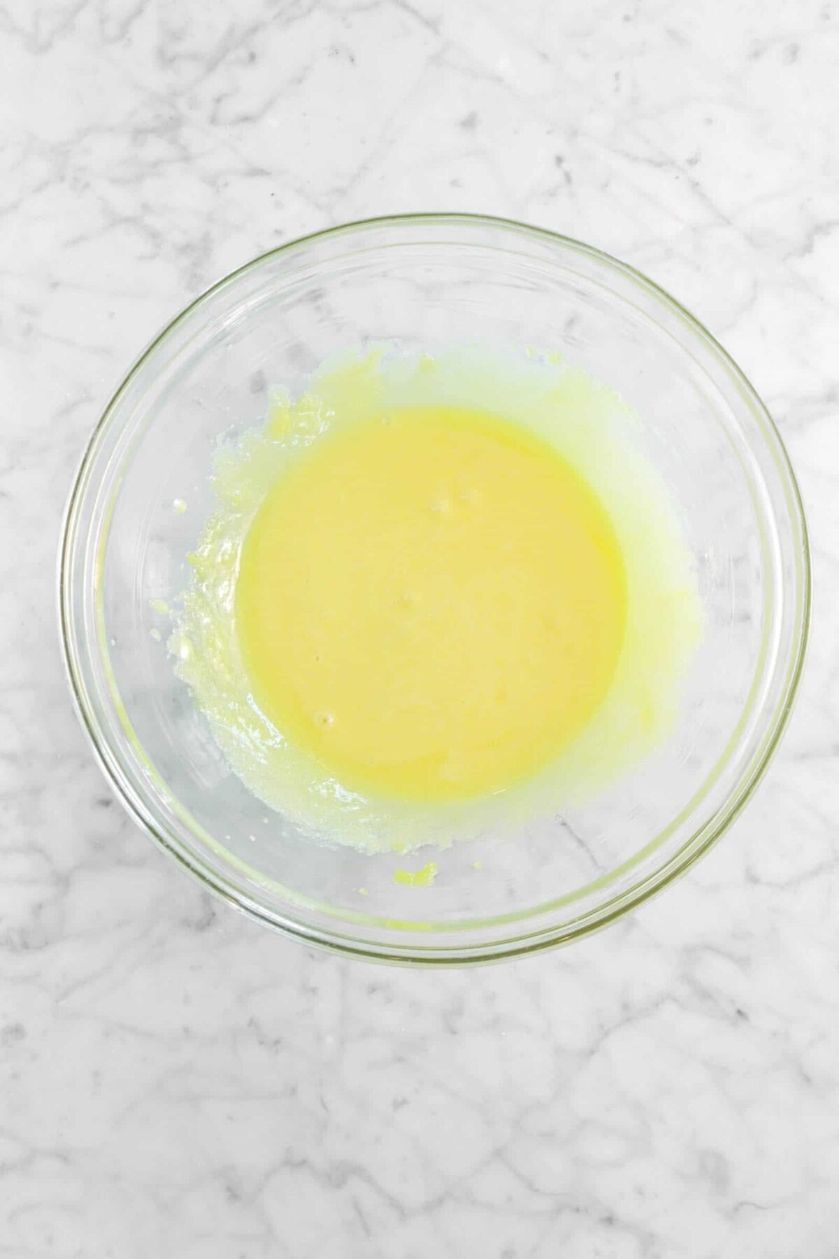 egg yolks and sugar mixed toether