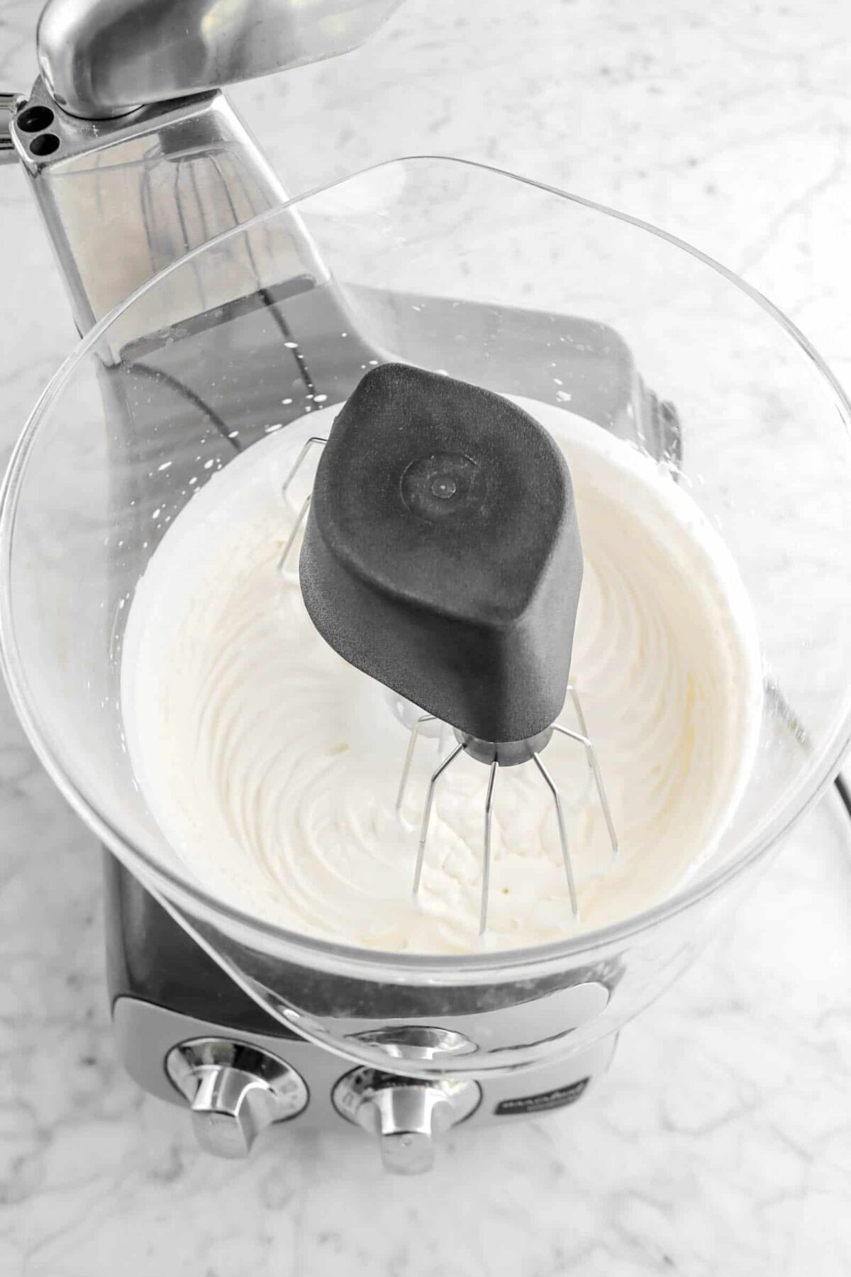 whipped cream in a mixer