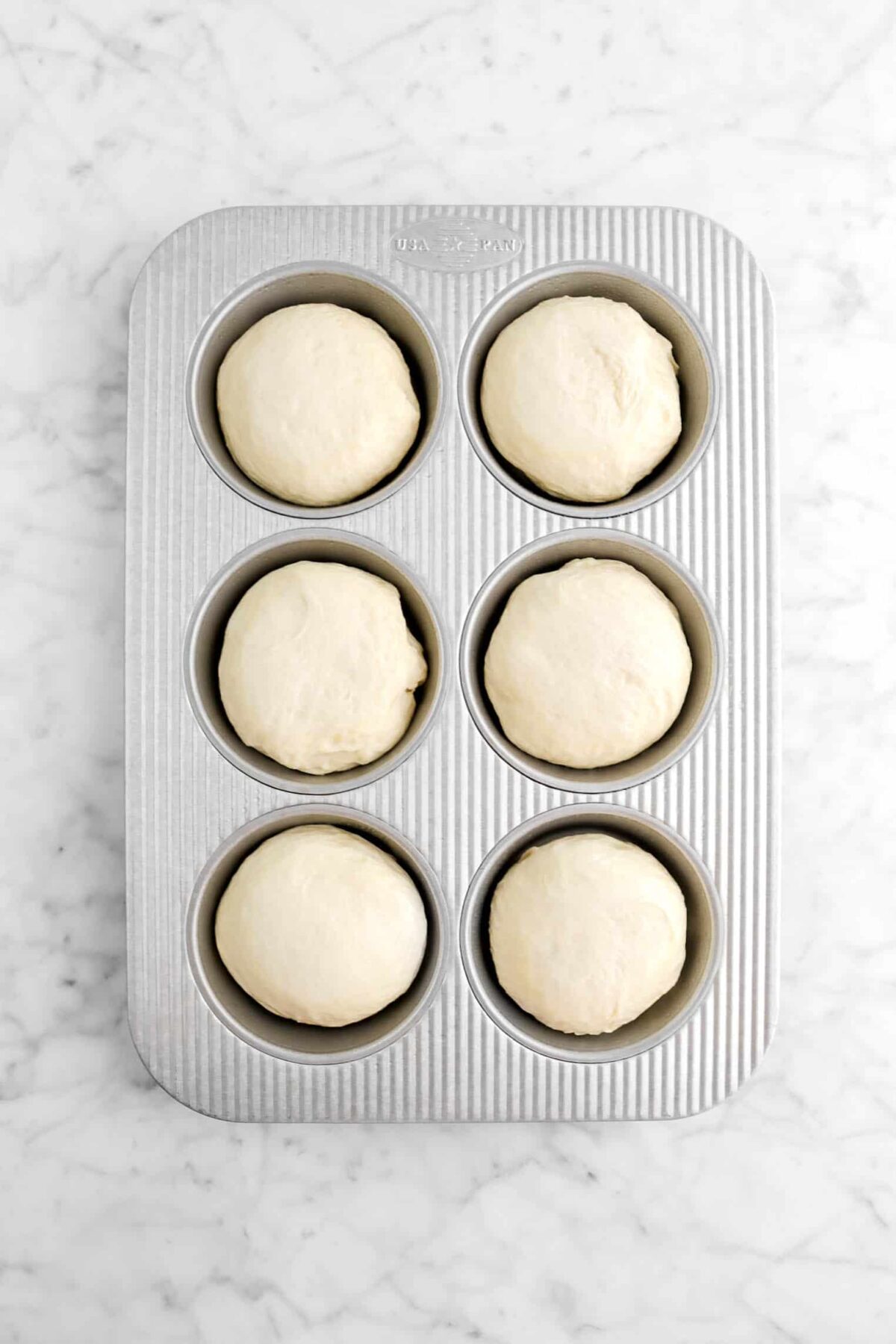 dough doubled in bulk in pan