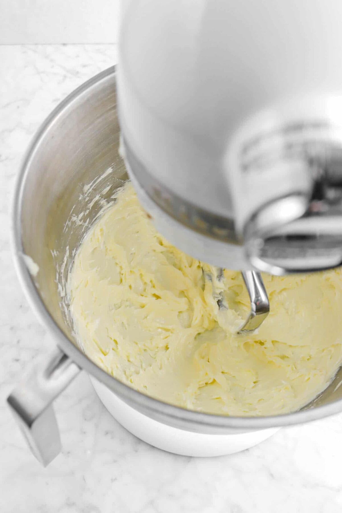 butter creamed in mixer