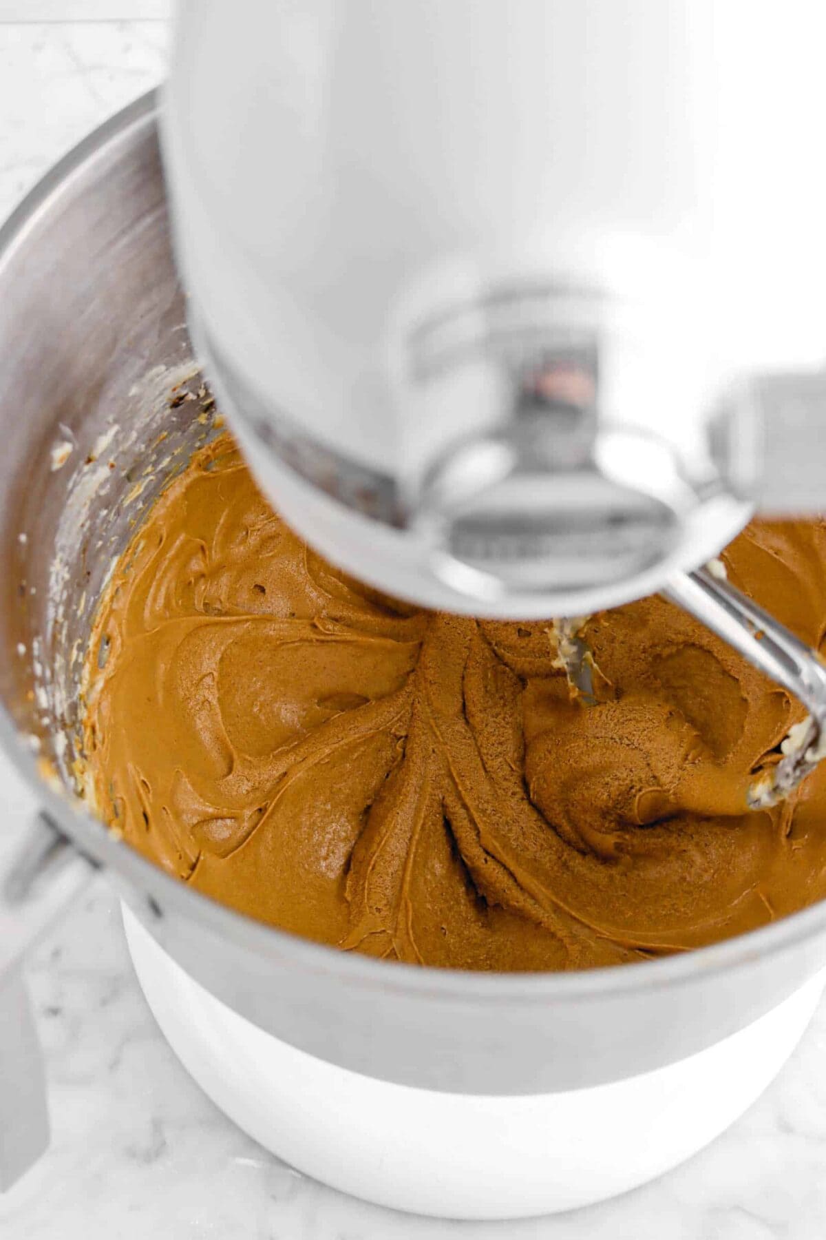 molasses stirred into gingerbread mixture