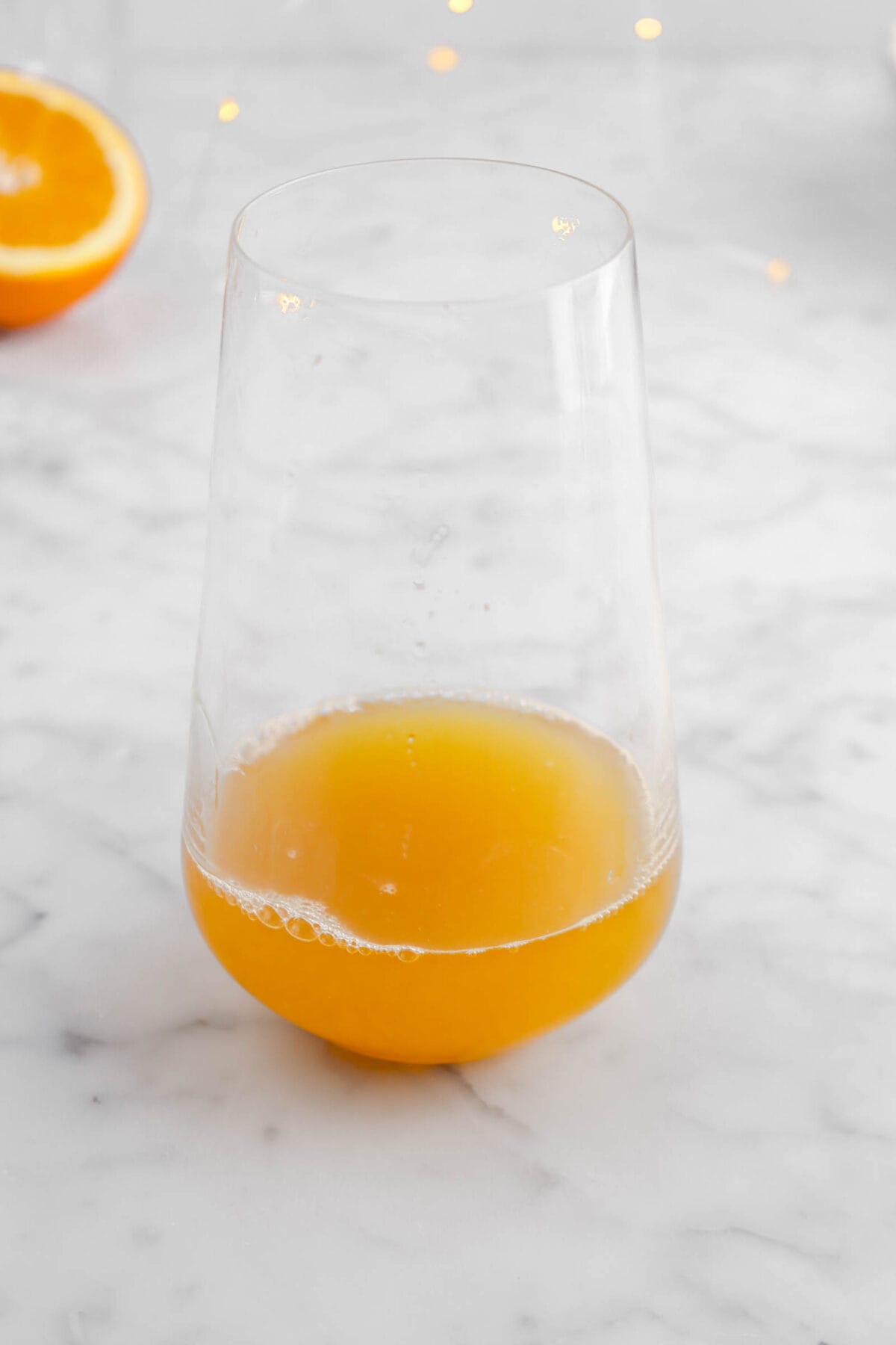 orange juice added to liquor mixture