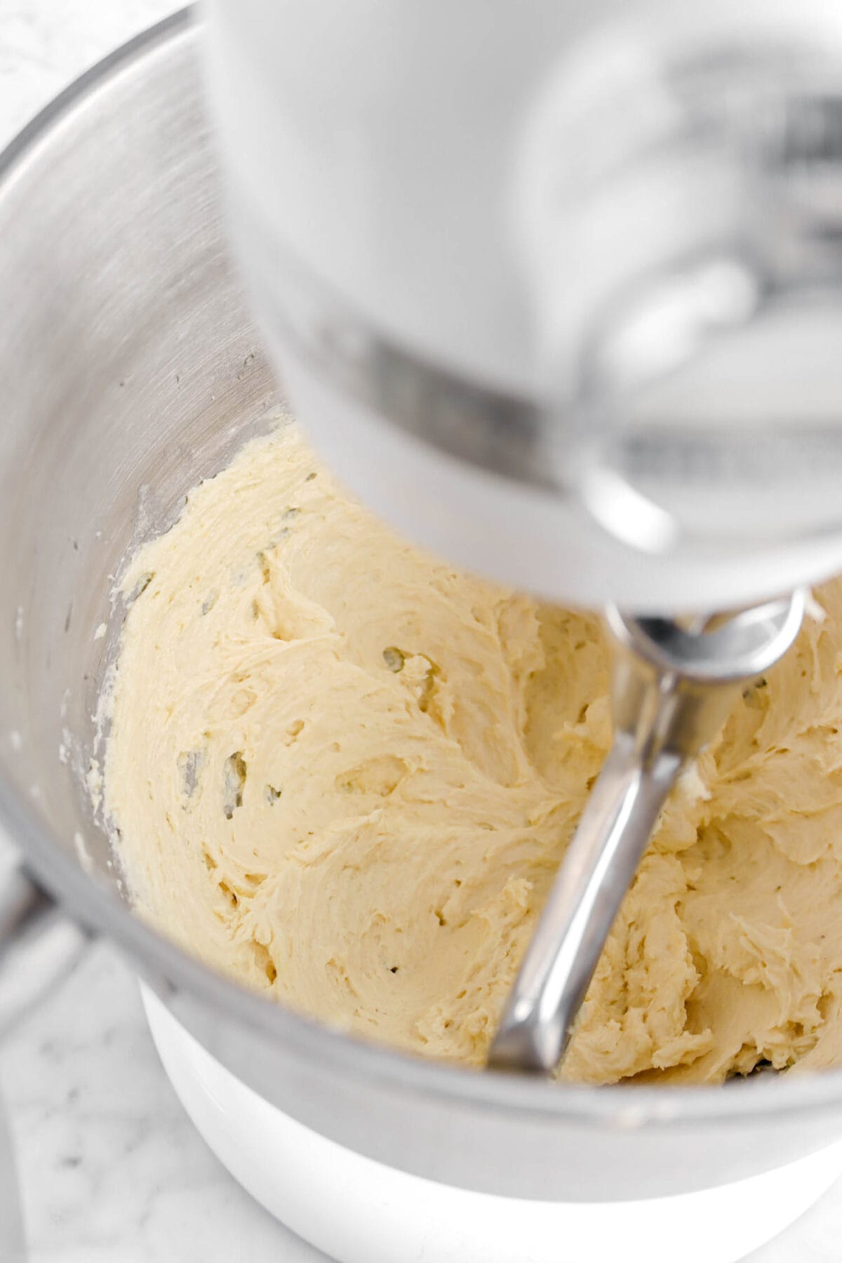 vanilla stirred into butter mixture