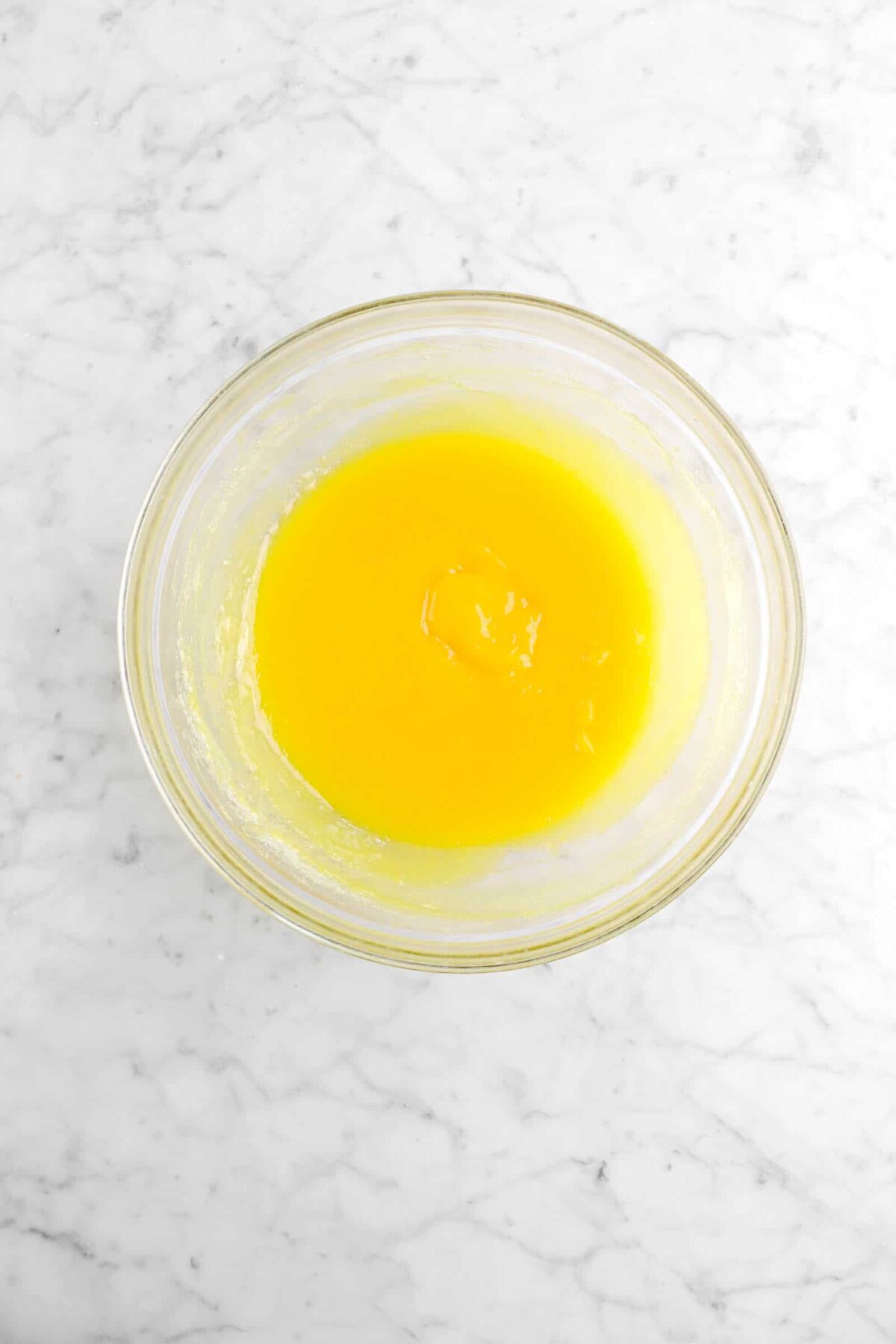 lemon custard in glass bowl