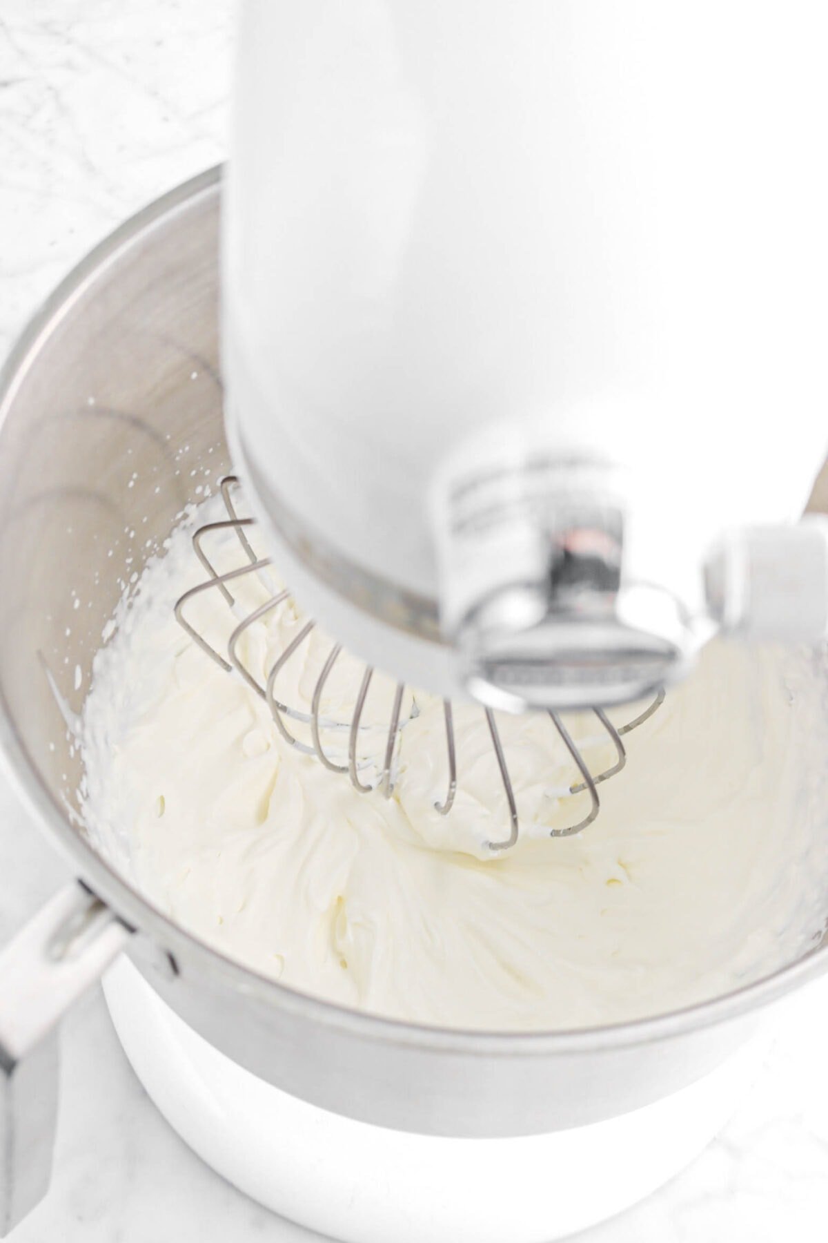 whipped heavy cream in mixer