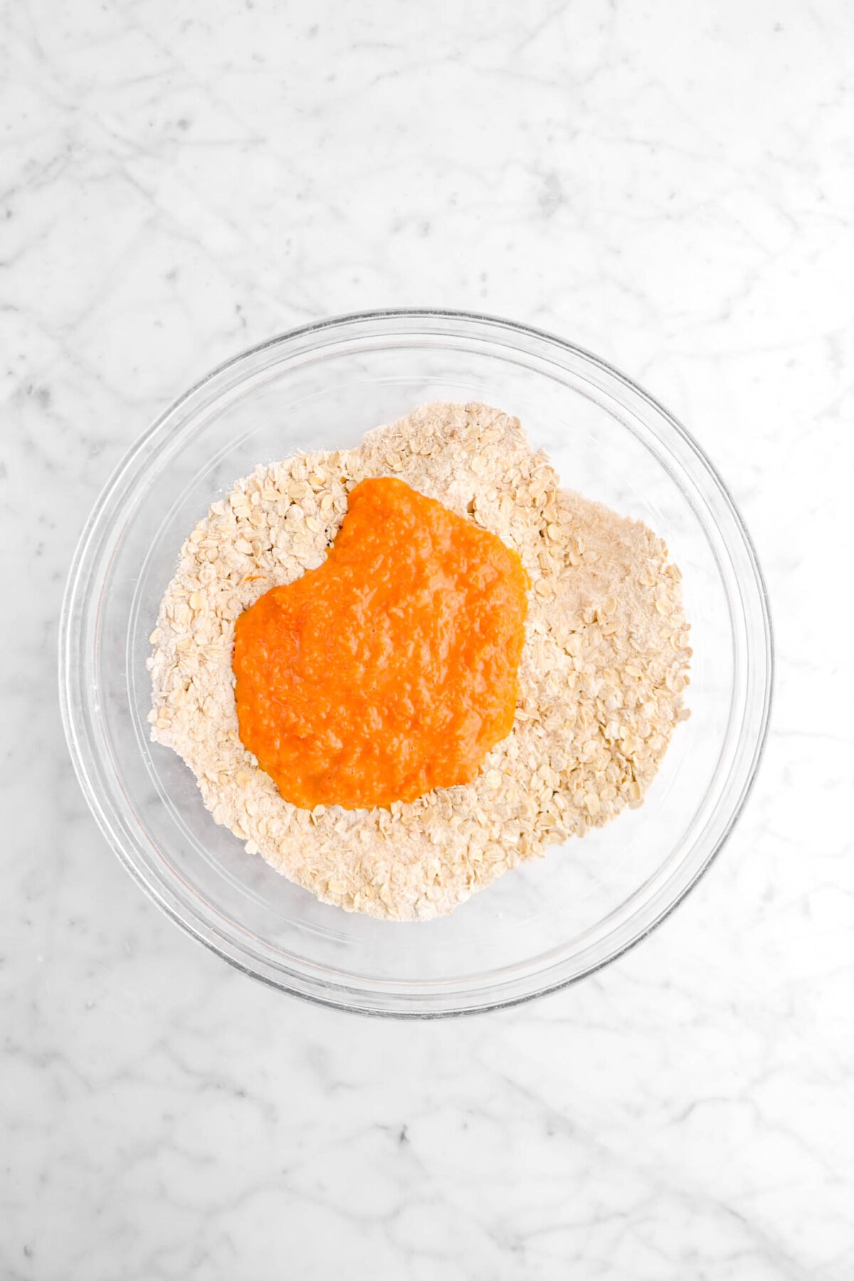 carrot mixture added to dry ingredients