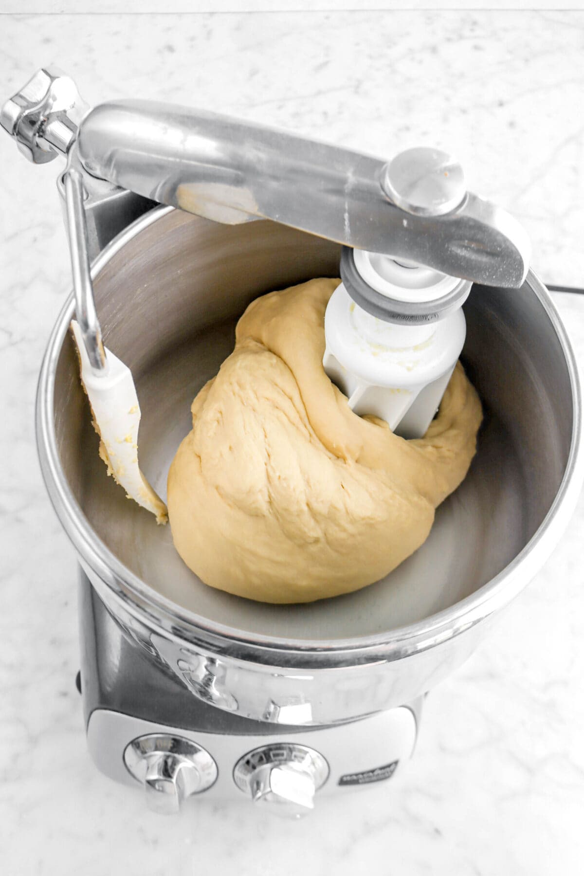 smooth dough in mixer