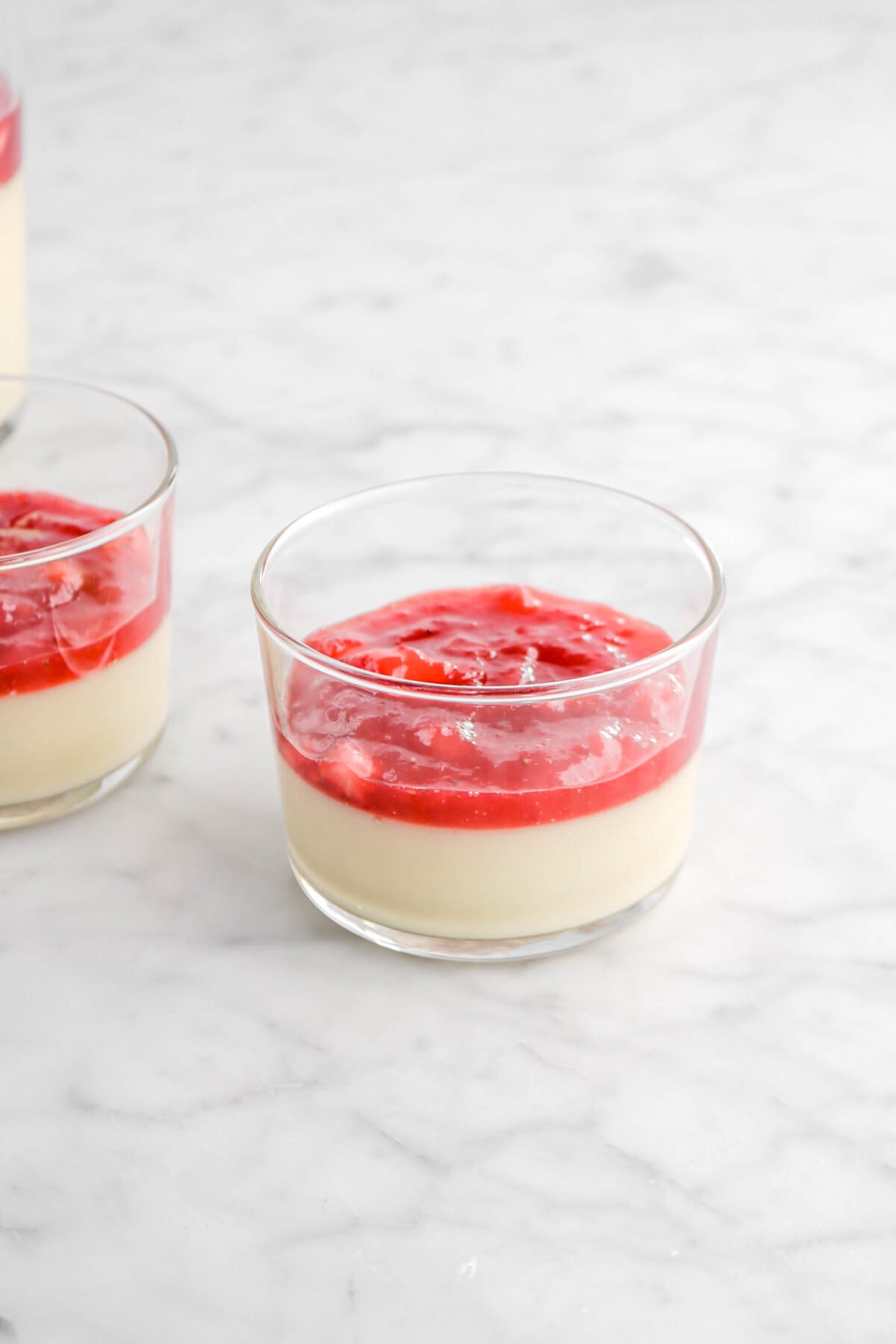 compote added on top of custard