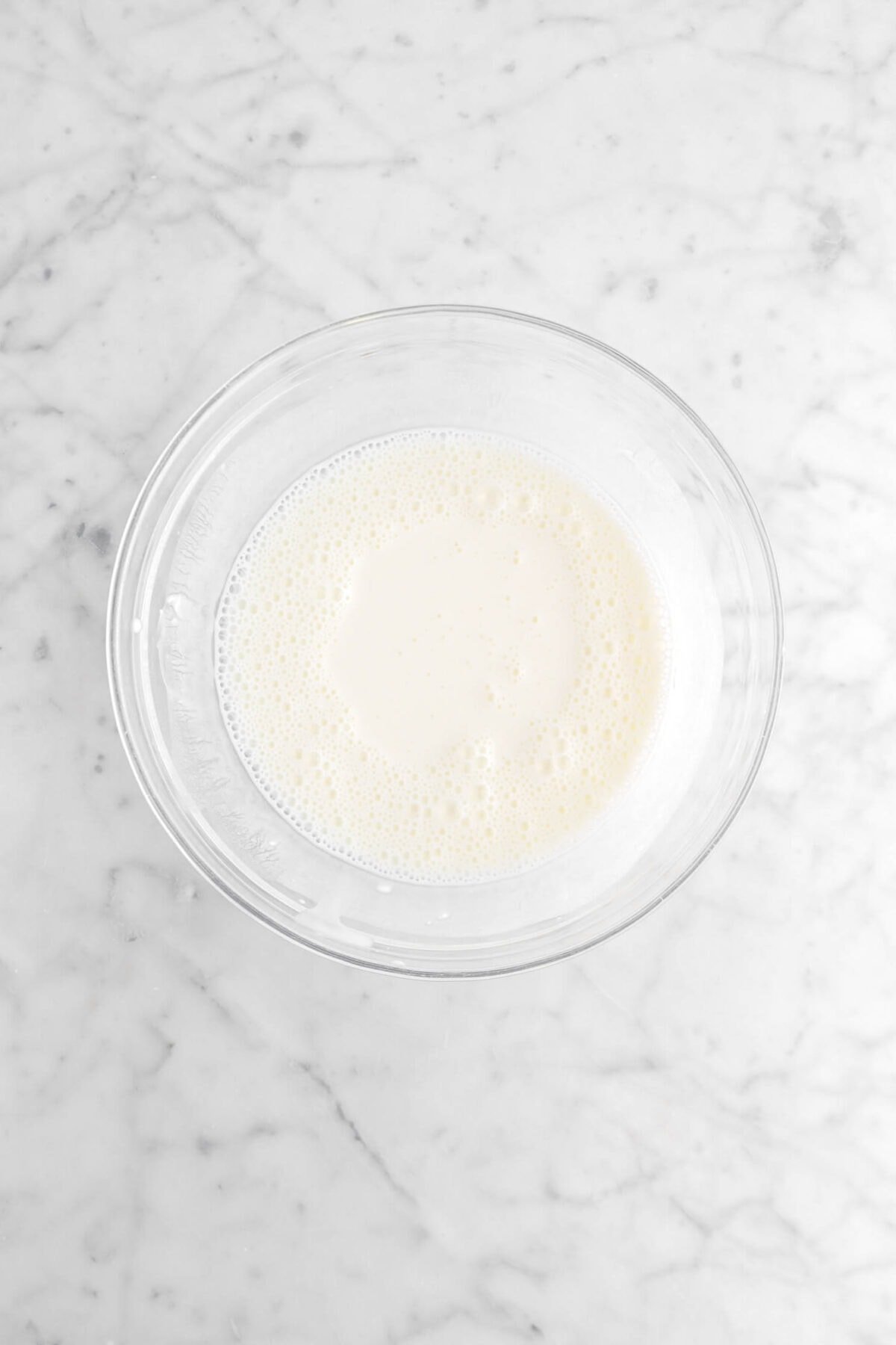 buttermilk mixture in glass bowl