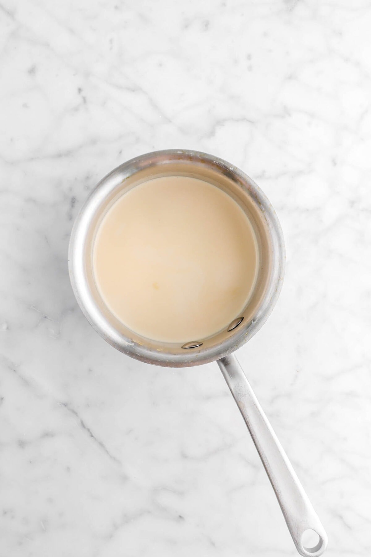 chai latte in small pot