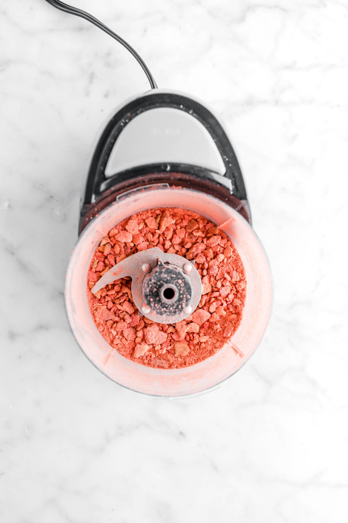 strawberry powder in small food processor
