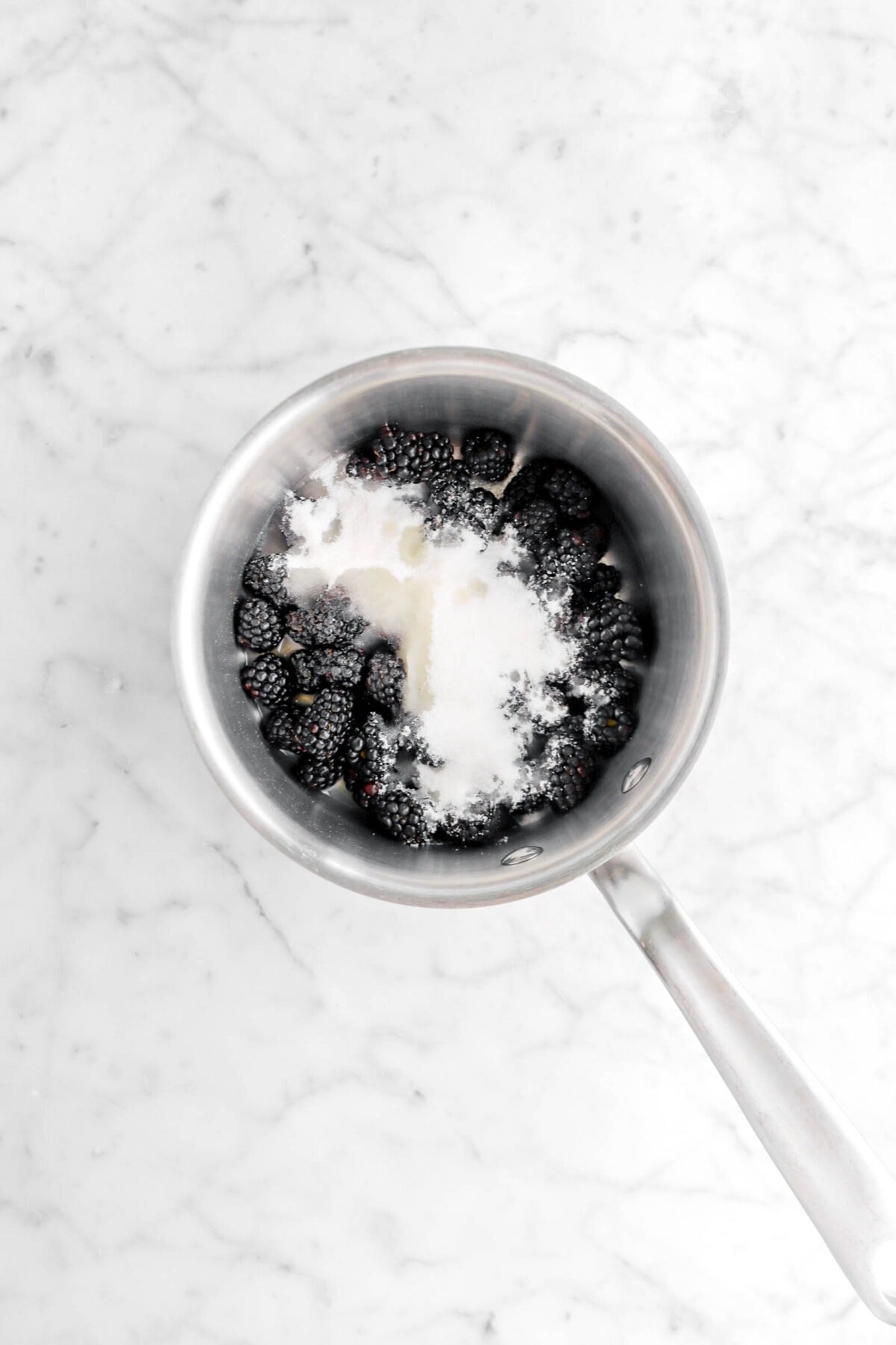 blackberry, sugar, and lemon juice in small saucepan