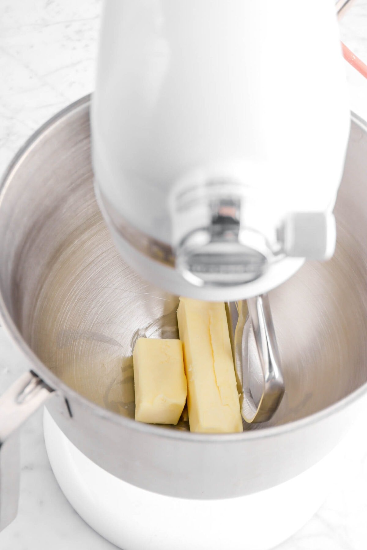stick and a half of butter in stand mixer
