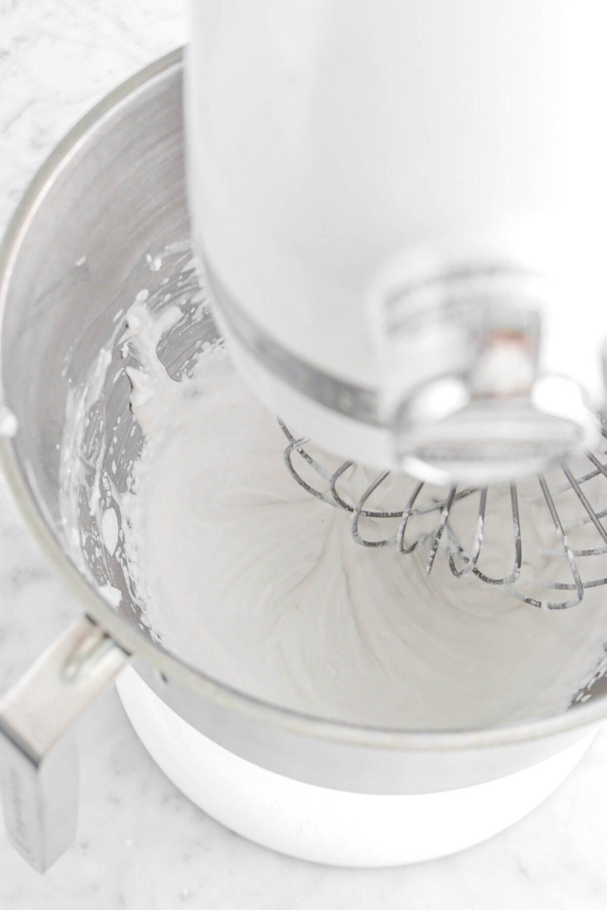 whipped cream in stand mixer