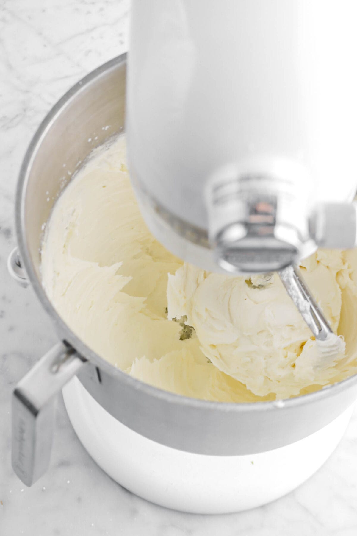 buttercream in mixer