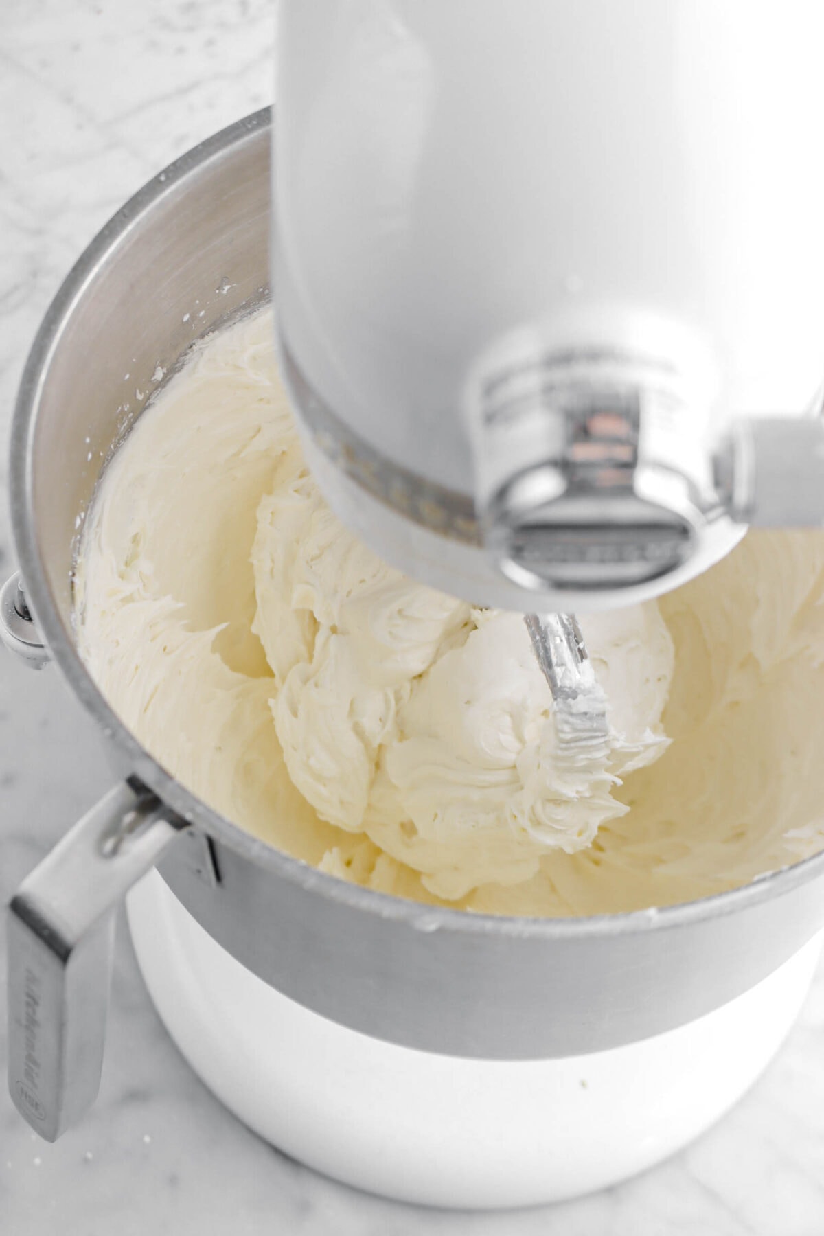 buttercream in stand mixer