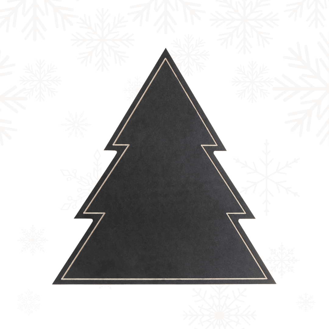 black christmas tree platter.