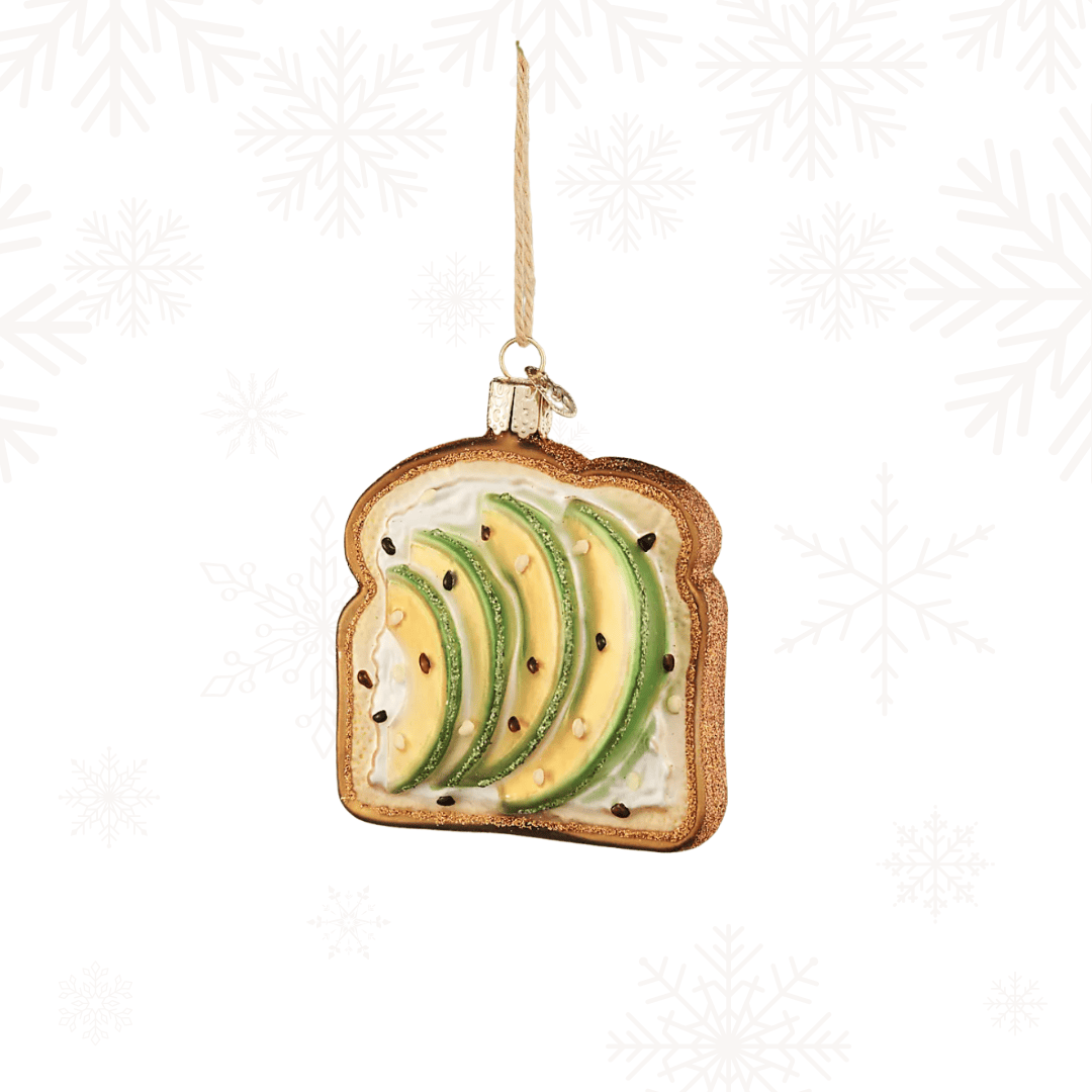 avocado toast ornament.