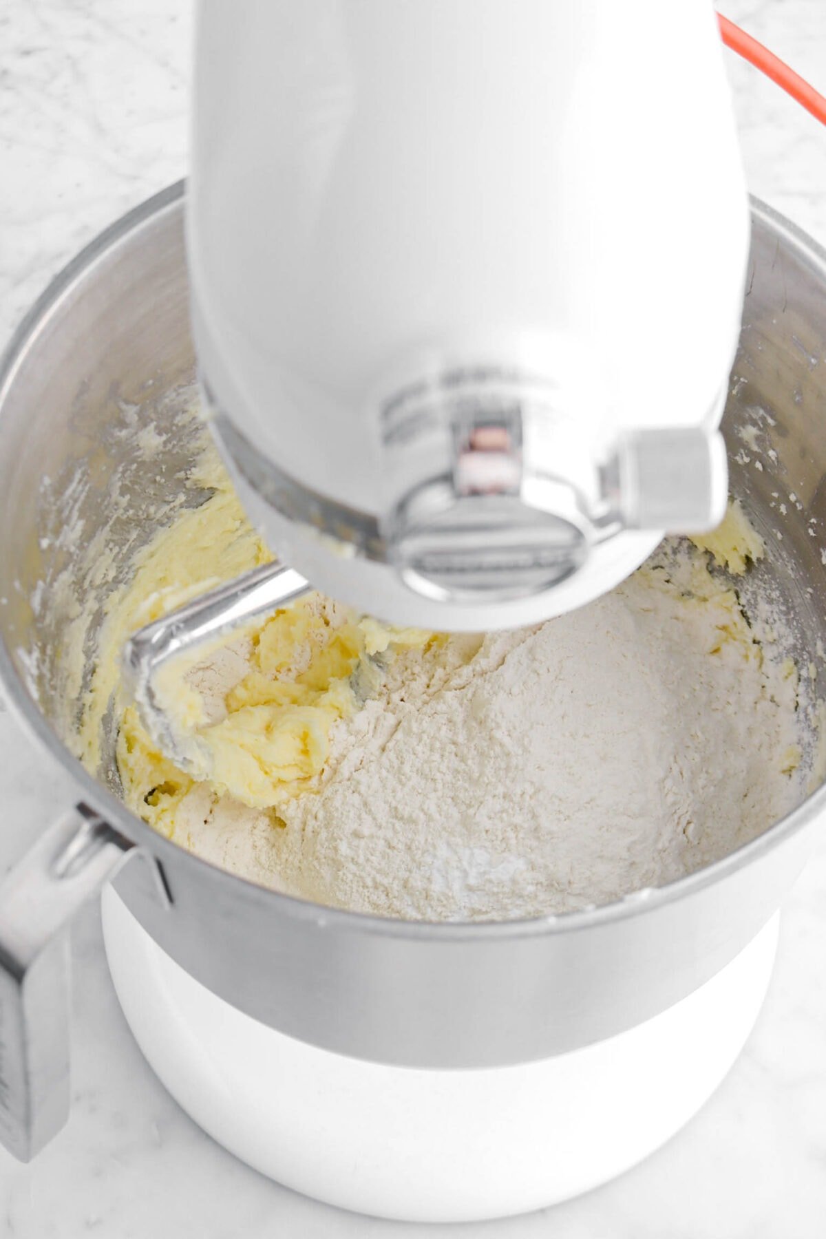 flour added to butter mixture.