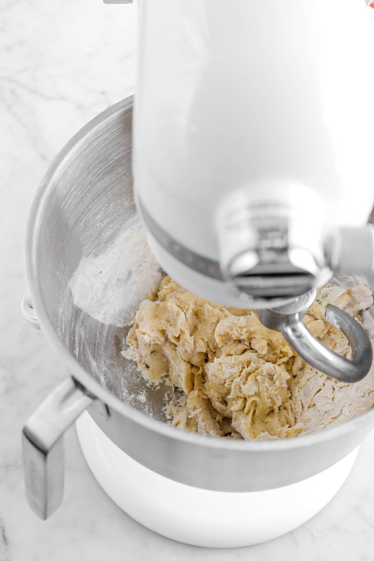 dry dough in stand mixer.