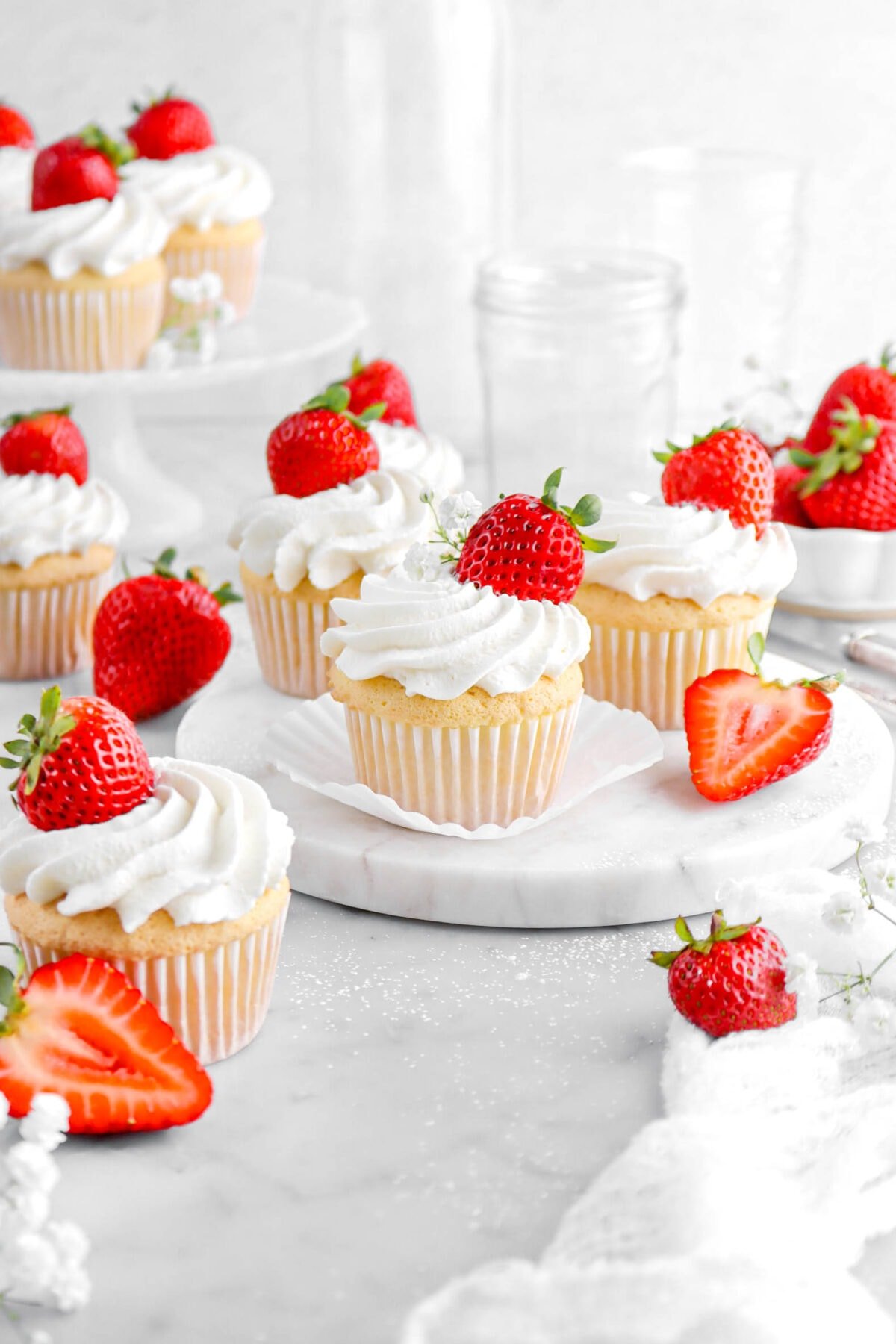 Strawberry Shortcake Chiffon Cupcakes