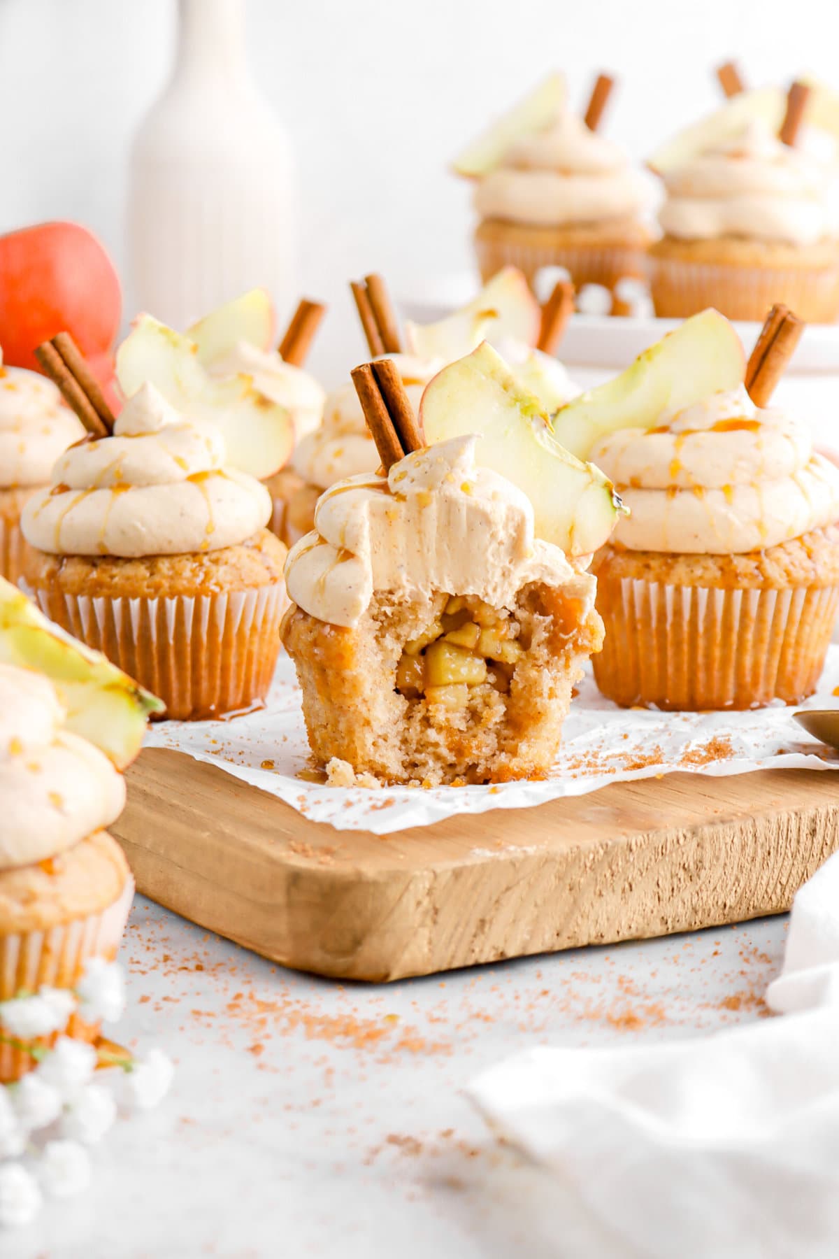 Apple Pie Cupcakes with Spiced Cider Buttercream