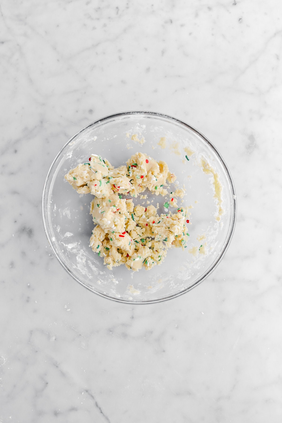 edible cookie dough with christmas sprinkles,
