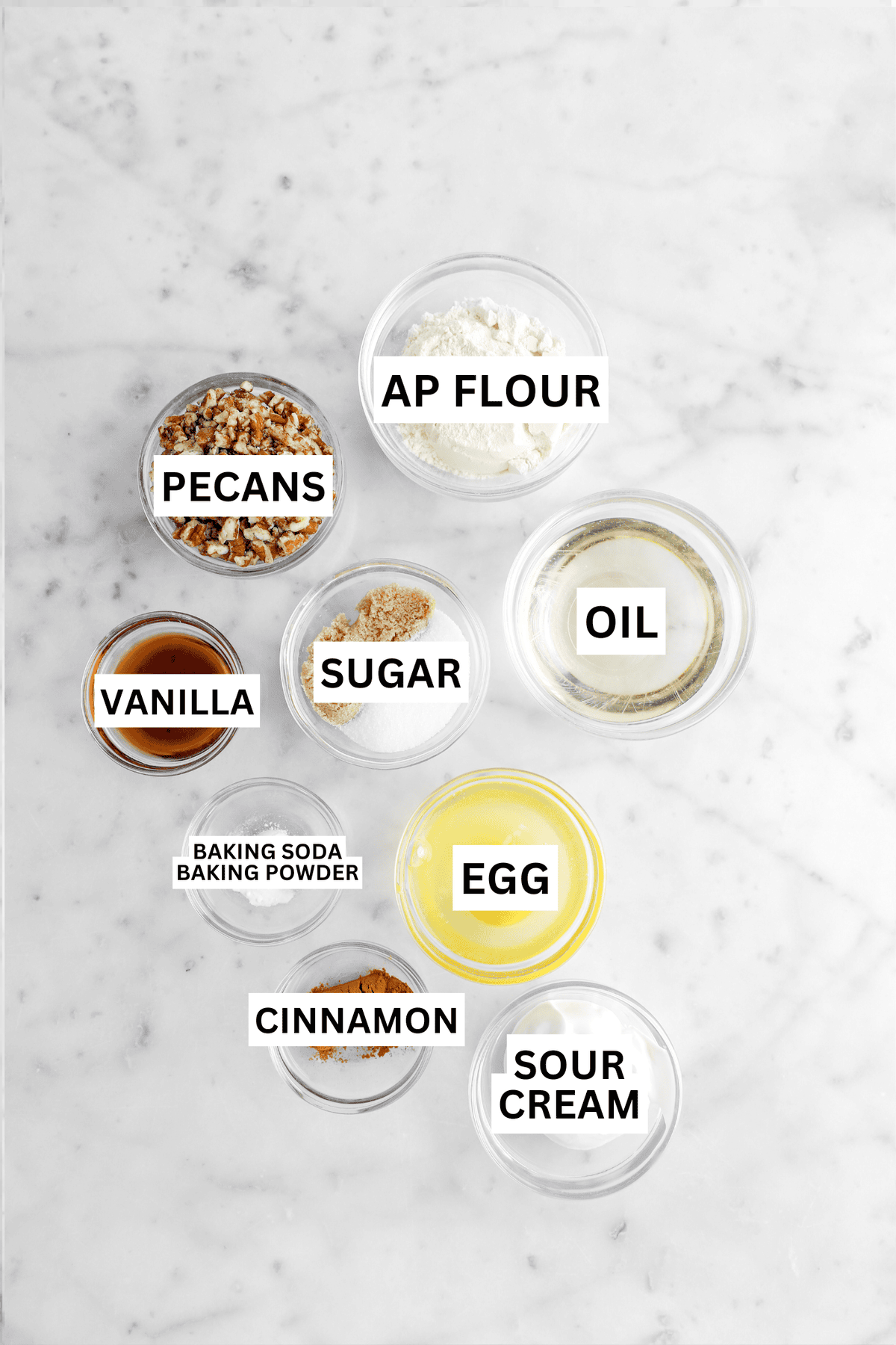 ingredients for mug cake.